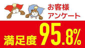 お客様アンケート 満足度95.8%