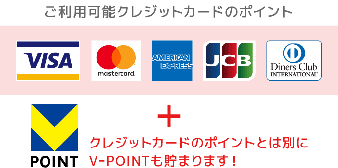 クレジットカードのポイントとは別にV-POINTも貯まります!